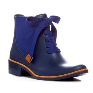 LIKE NEW Waterproof Rain Boot Navy Blue